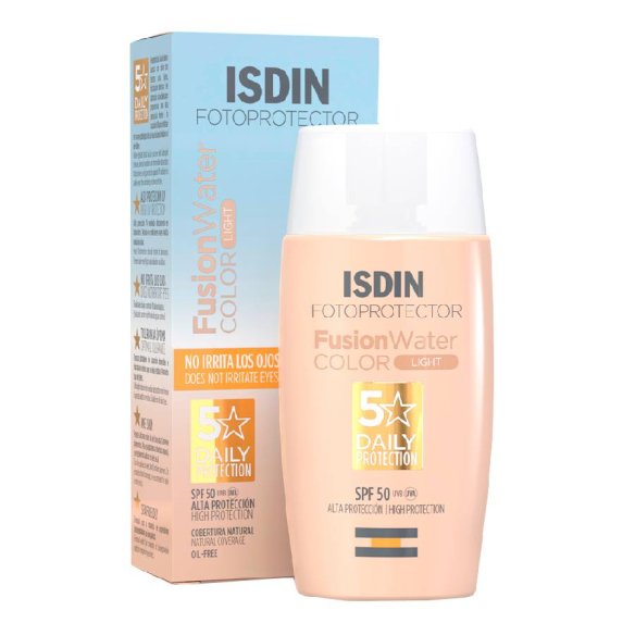 FOTOPROTECTOR ISDIN FUSION WATER SPF 50 COLOR LIGHT 50 ML