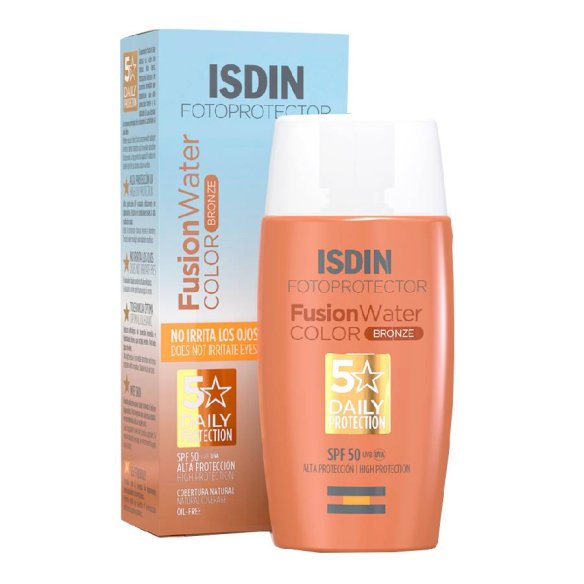 FOTOPROTECTOR ISDIN FUSION WATER SPF 50 COLOR BRONZE 50 ML