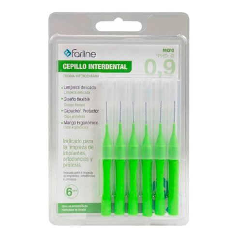 CEPILLO INTERDENTAL FARLINE MICRO 0,9 MM 6...