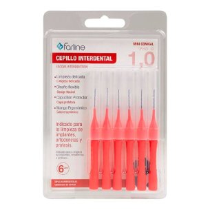 CEPILLO INTERDENTAL FARLINE MINI CONICAL 1,0 MM 6 UNIDADES